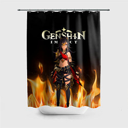 Шторка для душа Дэхья - пламенная грива, цвет: 3D-принт