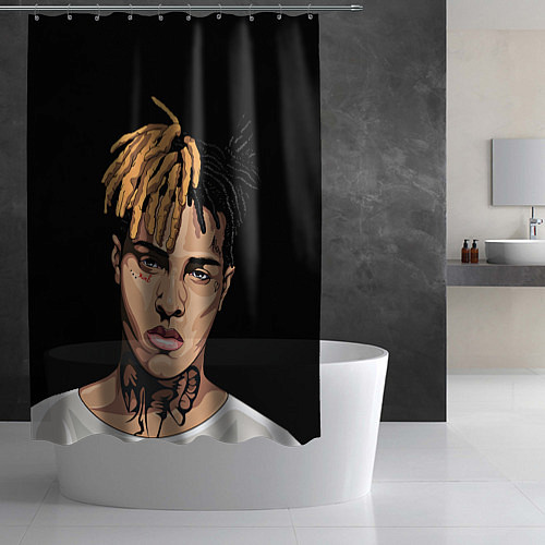 Шторка для ванной XXXTentacion art / 3D-принт – фото 2