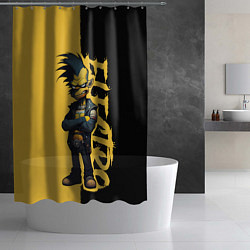 Шторка для душа Панк рокер Simpson, цвет: 3D-принт — фото 2