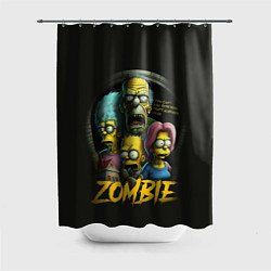 Шторка для душа Simpsons zombie, цвет: 3D-принт