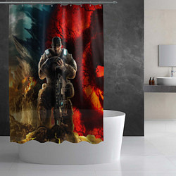 Шторка для душа Gears of War Маркус Феникс, цвет: 3D-принт — фото 2