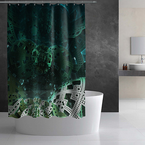 Шторка для ванной Техно-металлическая конструкция / 3D-принт – фото 2