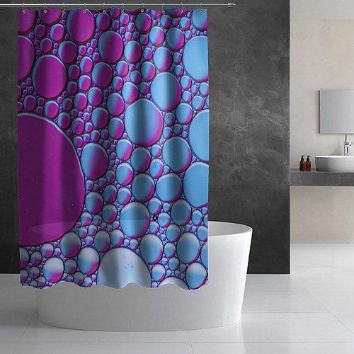 Шторка для ванной Масляные пузыри / 3D-принт – фото 2