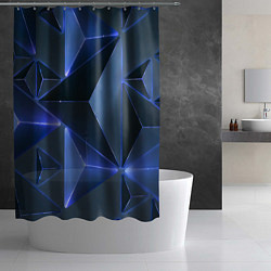 Шторка для душа Triangle neon, цвет: 3D-принт — фото 2