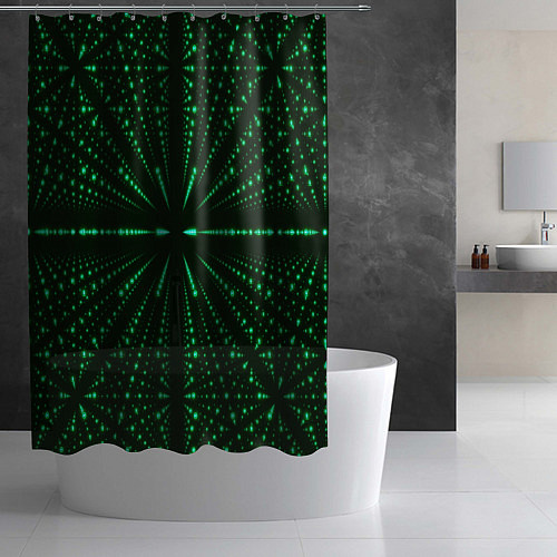 Шторка для ванной Цифровое пространство / 3D-принт – фото 2