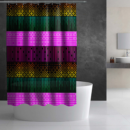 Шторка для ванной Patterned stripes / 3D-принт – фото 2