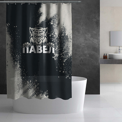 Шторка для ванной Павел зубастый волк / 3D-принт – фото 2