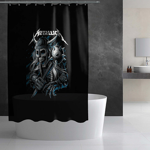 Шторка для ванной Metallica - Викинг / 3D-принт – фото 2