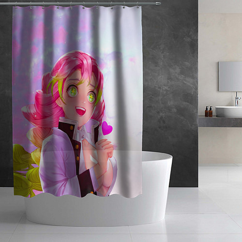 Шторка для ванной Мицури Канродзи из аниме Клинок рассекающий демоно / 3D-принт – фото 2
