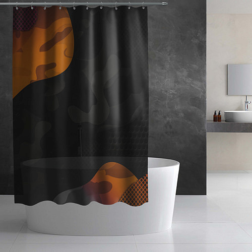 Шторка для ванной Необычный камуфляж / 3D-принт – фото 2
