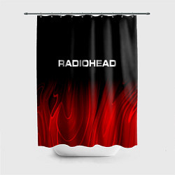 Шторка для душа Radiohead red plasma, цвет: 3D-принт