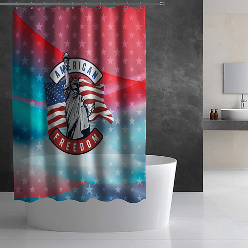 Шторка для ванной American freedom / 3D-принт – фото 2