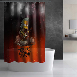 Шторка для душа Simpsons rock n roll, цвет: 3D-принт — фото 2