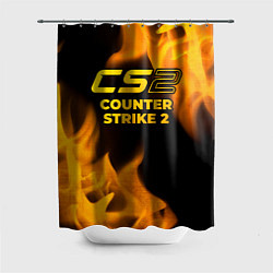 Шторка для душа Counter Strike 2 - gold gradient, цвет: 3D-принт