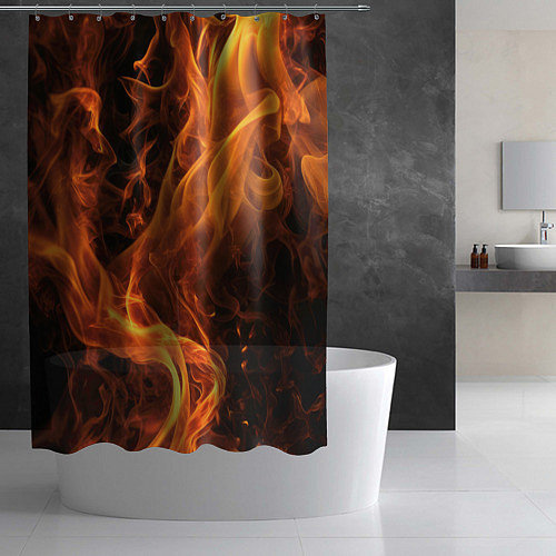 Шторка для ванной Пламя удачи / 3D-принт – фото 2