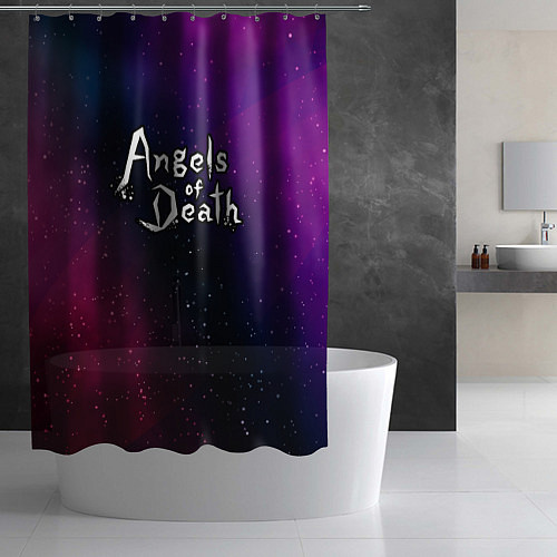 Шторка для ванной Angels of Death gradient space / 3D-принт – фото 2