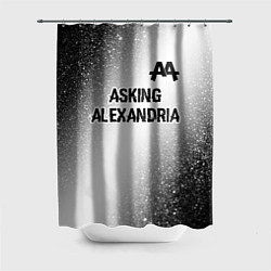Шторка для душа Asking Alexandria glitch на светлом фоне: символ с, цвет: 3D-принт