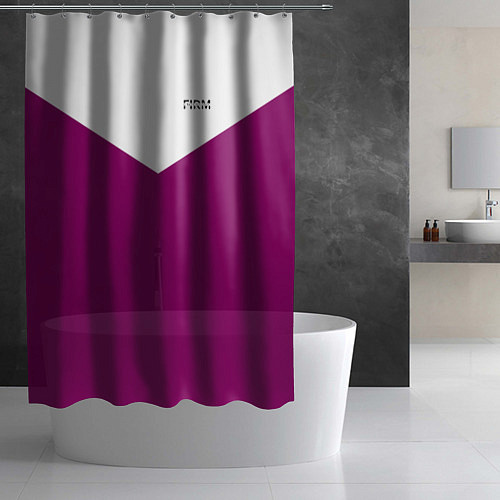 Шторка для ванной FIRM бело - пурпурный / 3D-принт – фото 2