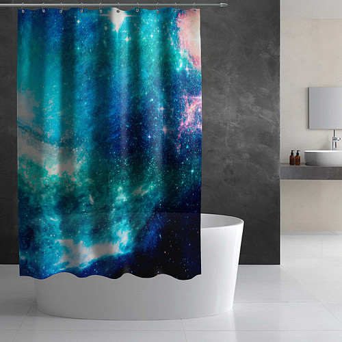Шторка для ванной Звёздная Вселенная / 3D-принт – фото 2