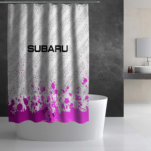 Шторка для ванной Subaru pro racing: символ сверху / 3D-принт – фото 2