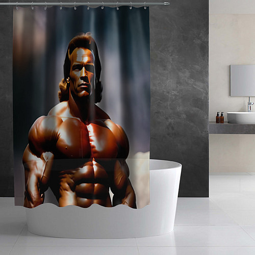 Шторка для ванной Арнольд Шварценеггер железный арни / 3D-принт – фото 2