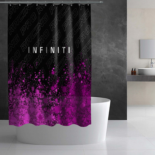 Шторка для ванной Infiniti pro racing: символ сверху / 3D-принт – фото 2