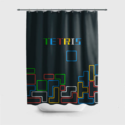 Шторка для душа Tetris neon, цвет: 3D-принт
