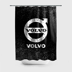 Шторка для душа Volvo с потертостями на темном фоне, цвет: 3D-принт