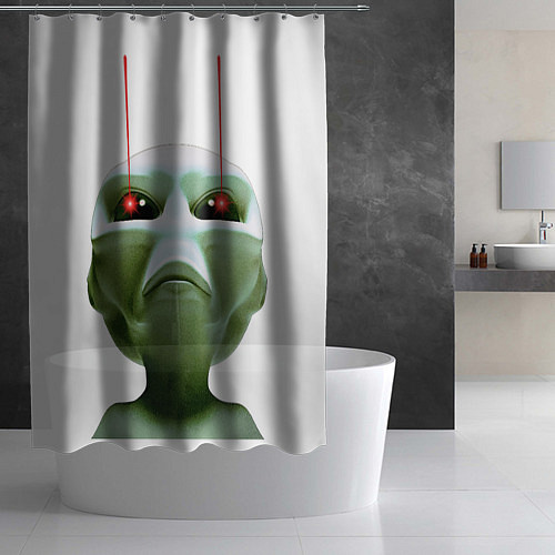 Шторка для ванной Пришелец атакует / 3D-принт – фото 2