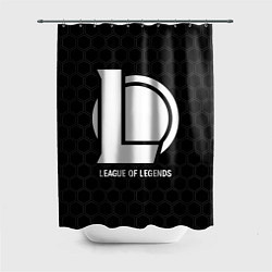 Шторка для душа League of Legends glitch на темном фоне, цвет: 3D-принт