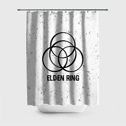 Шторка для душа Elden Ring glitch на светлом фоне, цвет: 3D-принт