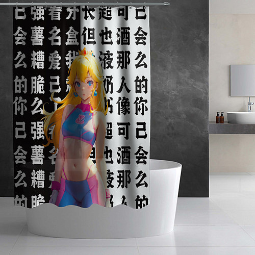 Шторка для ванной Принцесса Пичес из Марио / 3D-принт – фото 2