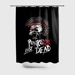 Шторка для душа Punks not dead - анархия, цвет: 3D-принт