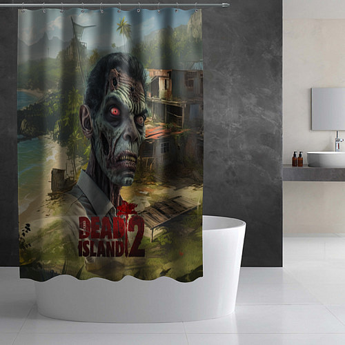 Шторка для ванной Zombie dead island 2 / 3D-принт – фото 2