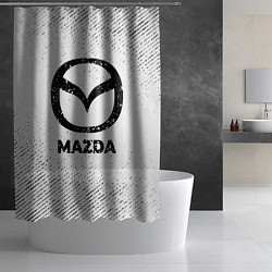 Шторка для душа Mazda с потертостями на светлом фоне, цвет: 3D-принт — фото 2