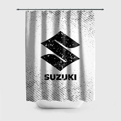 Шторка для душа Suzuki с потертостями на светлом фоне, цвет: 3D-принт