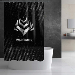 Шторка для душа Warframe с потертостями на темном фоне, цвет: 3D-принт — фото 2