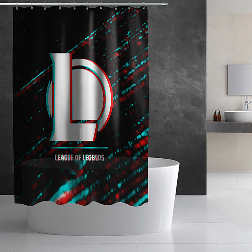 Шторка для ванной League of Legends в стиле glitch и баги графики на / 3D-принт – фото 2