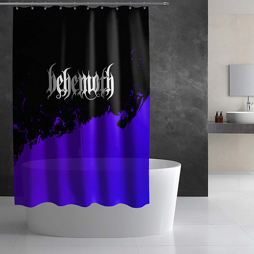 Шторка для ванной Behemoth purple grunge / 3D-принт – фото 2