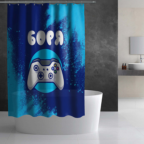 Шторка для ванной Боря геймер / 3D-принт – фото 2