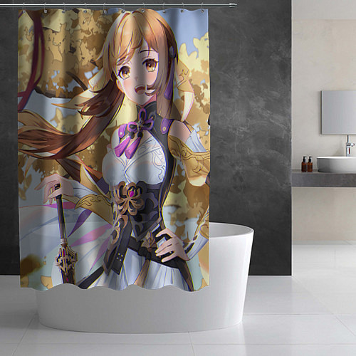 Шторка для ванной Улыбчивая Сушан / 3D-принт – фото 2