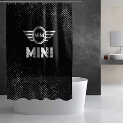 Шторка для душа Mini с потертостями на темном фоне, цвет: 3D-принт — фото 2