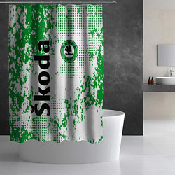 Шторка для душа Skoda auto logo, цвет: 3D-принт — фото 2