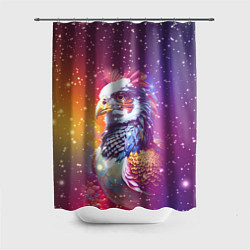 Шторка для душа Fantastic bird and starry space, цвет: 3D-принт