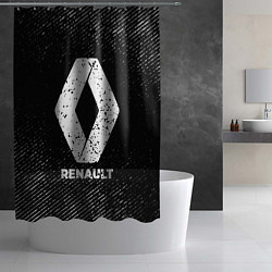 Шторка для душа Renault с потертостями на темном фоне, цвет: 3D-принт — фото 2