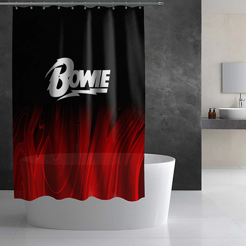 Шторка для ванной David Bowie red plasma / 3D-принт – фото 2