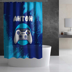 Шторка для душа Антон геймер, цвет: 3D-принт — фото 2