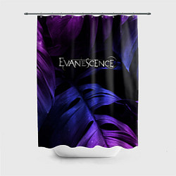 Шторка для душа Evanescence neon monstera, цвет: 3D-принт