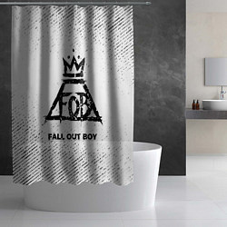 Шторка для душа Fall Out Boy с потертостями на светлом фоне, цвет: 3D-принт — фото 2