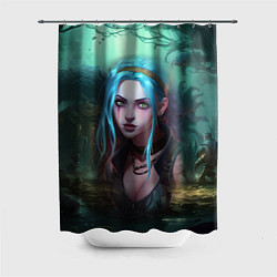 Шторка для душа Jinx fantasy art Arcane League of Legends, цвет: 3D-принт